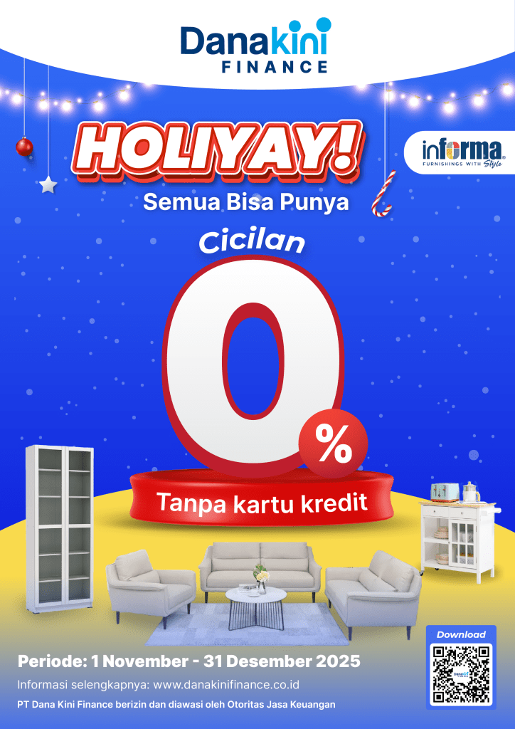 promo informa HOLIYAY cicilan tanpa kartu kredit dari Danakini Finance bunga 0%