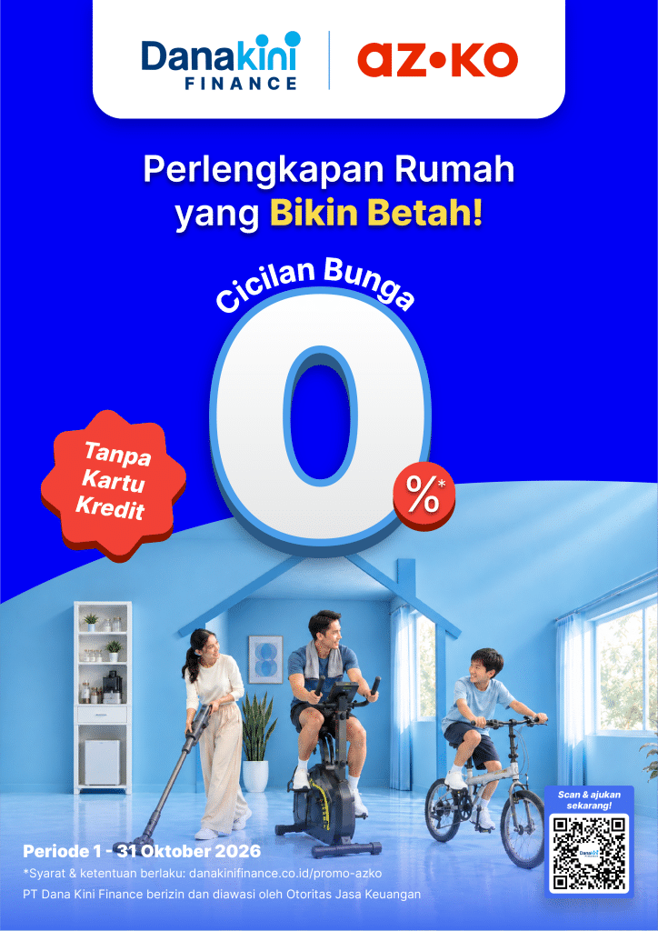 Promo AZKO terbaru promo cicilan AZKO promo Oktober 2026 promo perkakas promo alat olahraga promo perlengkapan rumah promo Danakini Finance Oktober 2026 cicilan tanpa kartu kredit